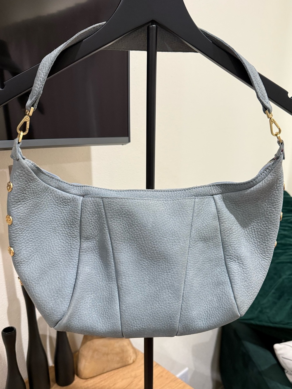 Hammitt Light Blue Suede Crossbody Bag - Picture 16 of 16